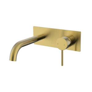 Brushed Gold Wall Basin Mixer/Bath Spout