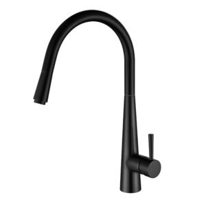 Black Round Pull-Out Kitchen Mixer