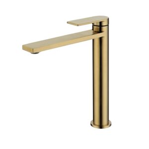 Brushed Gold Tall Basin Mixer