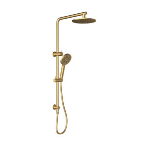 Brushed Gold Multifunction Shower Rail Set