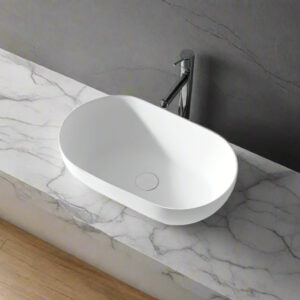 560mm Solid Surface Stone Oval Above Counter Basin