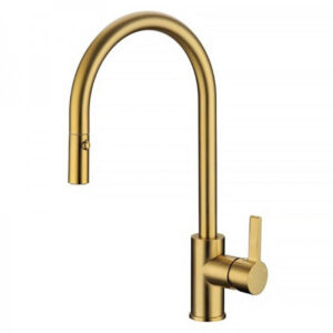 Brushed Gold Pull Out Kitchen Mixer